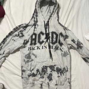 Black and White ACDC hoodie, Size XS